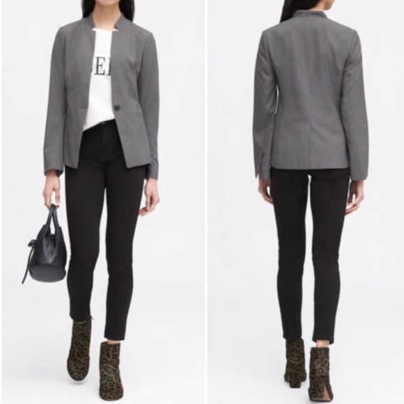 Banana Republic Jackets & Blazers - BANANA REPUBLIC Long & Lean Gray Blazer 2 Tall